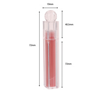 Tube de brillant à lèvres vide de 3 ml avec bouchon à bille, contenants transparents pour gloss, kit d'emballage personnalisé pour brillant à lèvres