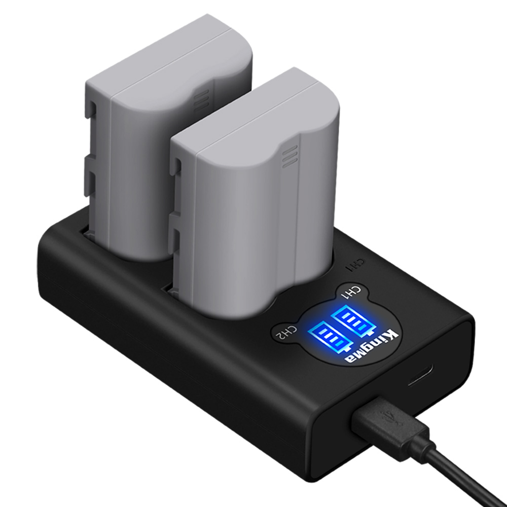 Powerextra Nikon P900 Charger Nikon D90 Charger Dual USB Battery