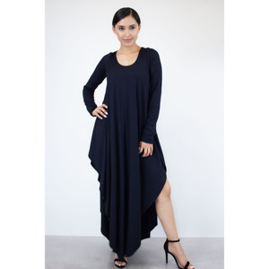 Robe longue asymétrique à manches longues - Product Image 1