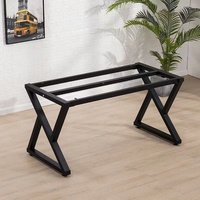 Milieu du siècle moderne industriel métal acier support de Table pieds Support pied or bricolage meubles jambes bureau Table à manger cadre