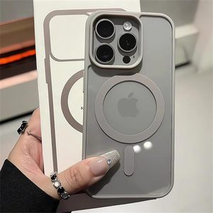 เคสใสแม่เหล็กสำหรับ iPhone 18 17 16 15 Pro Max  บางเฉียบ ขอบดำด้าน  อะคริลิก ป้องกันแรงกระแทก - Product Image 3