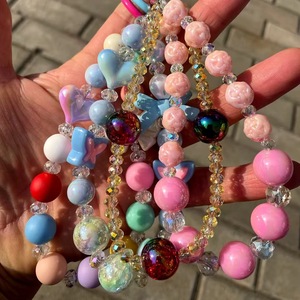 سلسلة هاتف، ميدالية مفاتيح، تعليقة حقيبة، مجوهرات خرزية يدوية الصنع، زينة معلقة، حبل هاتف ملون متنوع، زينة على شكل فيونكة ونجمة - Product Image 1