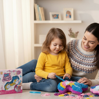 Kit de coussin en peluche WAYEE DIY Queue de sirène en coton PP rembourré, jouet artisanal à broder au punch needle, coussin décoratif créatif, cadeau