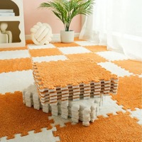 Dalles de tapis en peluche emboîtables pour ramper ; très résistantes, sans peluches et faciles à nettoyer