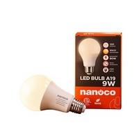 Ampoule LED A19 9W 3000lm 3500K E27 avec télécommande, AC 220V, PVC, certifiée Energy Star, IRC 80, résidentielle, garantie 2 ans, fabriquée au Vietnam