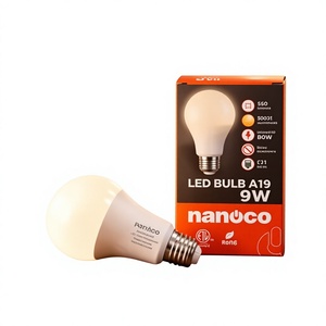 Ampoule LED A19 9W 3000lm 3500K E27 avec télécommande, AC 220V, PVC, certifiée Energy Star, IRC 80, résidentielle, garantie 2 ans, fabriquée au Vietnam - Product Image 1