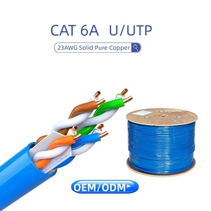 <span class=keywords><strong>Cable</strong></span> de Red Cat6a U/UTP 23AWG, <span class=keywords><strong>Cable</strong></span> Ethernet de Cobre Puro con PVC, 100m, <span class=keywords><strong>Cable</strong></span> de Red de Alta Velocidad para Centros de Datos - Product Image 1