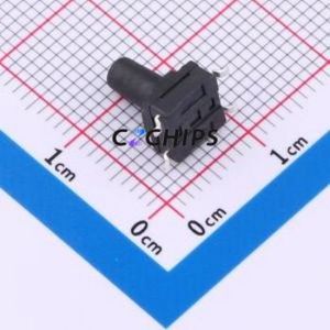 TS017A-TBY1EH9.5 Tactile Switch SMD-4P,6.1x6.1mm Switch Single Pole Single Throw Round Button 1.8N Vertical Mount - Product Image 2