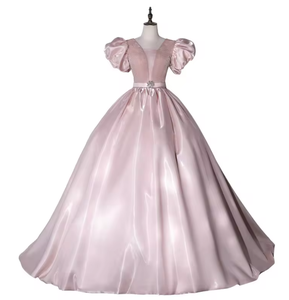 Robe de soirée Tutu jupe sur la course princesse test d'art vocal étudiant hôte chantant Bel Canto robe femme eau lumière Satin - Product Image 6