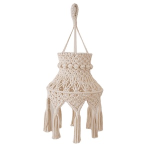 Lampada a Sospensione Bohémien in Corda di Cotone Intrecciata a Mano, <span class=keywords><strong>Paralume</strong></span> Macramè per <span class=keywords><strong>Camera</strong></span> <span class=keywords><strong>da</strong></span> <span class=keywords><strong>Letto</strong></span>, Hotel, Vetrine, Illuminazione Decorativa - Product Image 5