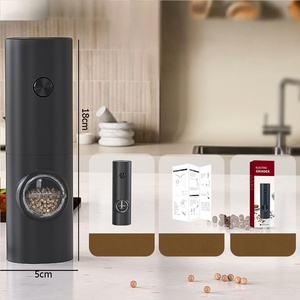 Juego de Salero y Pimentero Eléctrico Recargable con Ajuste de Grosor, Molienda Automática, Recargable, Herramientas de Cocina para Hierbas y Especias - Product Image 6