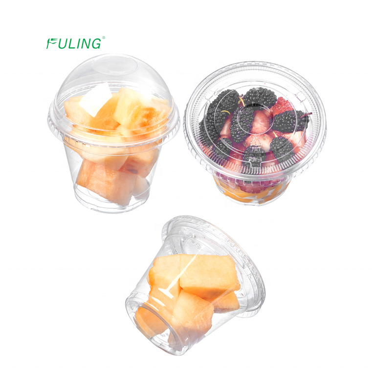 Одноразовые пластиковые чашки для выноса, чашки для десертов, йогурта, с логотипом заказчика, чашки для молока и чая для домашних животных, прозрачные чашки с купольной крышкой