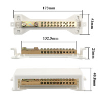 Boîte de barres de bus électriques en acier galvanisé avec base en laiton PA66 165A DC H57 pour la distribution d'énergie de liaison de batterie