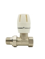 Robinet thermostatique droit en laiton XingFu DN15 1/2" filetage mâle/femelle manuel pour chauffage central à eau chaude