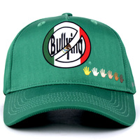 Gorras de béisbol de poliéster con etiqueta impresa verde de 5 paneles, sombrero personalizado para mujer, gorra de béisbol de Color sólido para exteriores antigua
