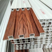 Panel de pared de rejilla WPC de Wayon, película de PVC impermeable, tipo Canal, tablero ignífugo decorativo para interiores y exteriores