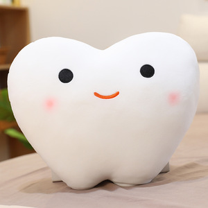 Coussins en peluche créatifs en forme de dent, jouets en peluche en forme de dents, cadeau d'anniversaire pour enfants, coussin en peluche doux en forme de dents - Product Image 3