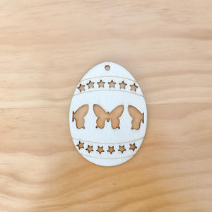 Œufs en bois de Pâques, décoration de fête de vacances, artisanat fait main pour la fête de Pâques, lapin, œuf de Pâques, ensemble de pendentifs créatifs - Product Image 6