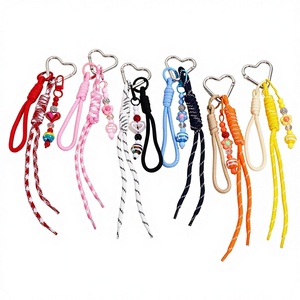 Lanière de sac et porte-clés tendance, polyvalente, en corde tressée de perles colorées tissées à la main, best-seller transfrontalier - Product Image 1