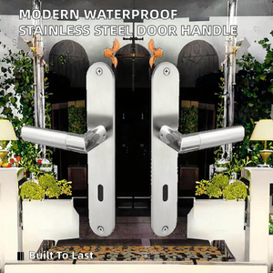 Poignée de porte universelle pour chambre à coucher, en acier inoxydable, étanche, avec bouton poussoir, design mécanique silencieux, moderne, MXJ Hotel - Product Image 2