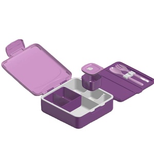 Lonchera Bento de Silicona Plegable, Libre de BPA, a Prueba de Fugas, de Grado Alimenticio, Contenedor Portátil para Comida de Viaje - Product Image 1