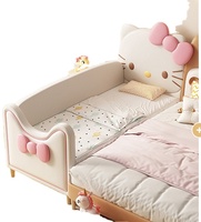 Massivholz Moderne Kinder bett Bett Lagerung Umwelt freundliche langlebige weiche rosa Muschel form Prinzessin Design für Mädchen Schlafzimmer