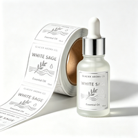 Étiquettes TEDDY en vinyle résistant à l'huile pour fond de teint liquide avec logo en feuille d'or transparente pour les soins de la peau