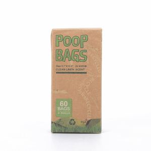 Sacs à déjections canines biodégradables verts, écologiques, de luxe, en plastique pour le compostage extérieur - Product Image 2