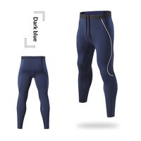 Leggings de sport pour homme en polyester doublé polaire, ajustés, longs, à séchage rapide et anti-transpiration, pour la course et l'entraînement, collection automne-hiver