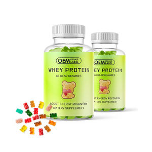 OEM Label pribadi Whey Protein Gummies 60 Gummies bentuk beruang meningkatkan pemulihan energi suplemen <span class=keywords><strong>Diatery</strong></span> - Product Image 2
