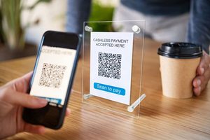 Bảng Mã QR Bảng Hiệu Mã Vạch Phương Tiện Truyền Thông Xã Hội Bảng Hiệu Thanh Toán Ở Đây Giá Trưng Bày Máy Quét Mã QR Acrylic - Product Image 5