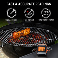 ThermoPro TP904 Thermomètre numérique pour viande domestique, thermomètre alimentaire pour barbecue avec 2 sondes pour la cuisson, thermomètre de cuisine numérique
