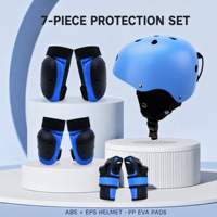 Ensemble casque et protections de ski pour enfants et adultes, ABS EPS, pour vélo, trottinette, léger, réglable, ventilé, unisexe