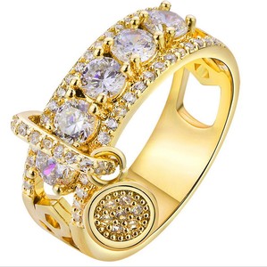 Anello a Disco Rotondo per Donne, Gioiello da Dito Creativo con Accento in Pietra - Product Image 2