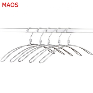 Cintre en aluminium à <span class=keywords><strong>double</strong></span> fil Maos, vente chaude, avec épaules larges pour veste - Product Image 1