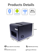 Imprimante professionnelle de reçu/étiquette de papier thermique d'OEM/ODM de grande usine 80mm, imprimante de nuage, USB/LAN/Blue-tooth/wi-fi