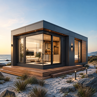Villa préfabriquée modulaire à deux étages, maison mobile de luxe avec balcon et verrière panoramique, maison préfabriquée moderne personnalisée