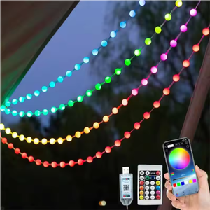 Dream Color LED <b>String</b> <b>Lights</b> Globe Addressable APP Control Rubber Wire Outdoor Waterproof for Garden Christmas Decor - Product Image 2