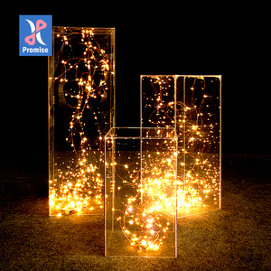 Acrylic rõ ràng vuông trụ cột đám cưới đường trang trí đạo cụ Chất lượng cao hoa đứng - Product Image 1