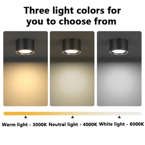 Faretto <span class=keywords><strong>LED</strong></span> da Soffitto a Montaggio Superficiale in Ferro Nero 24W SMD 15 Watt per Ufficio e Negozio - Product Image 4