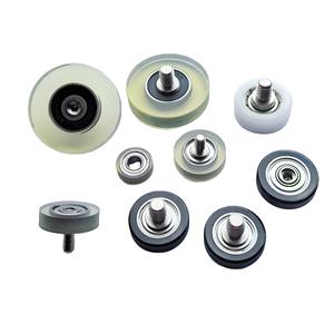 <span class=keywords><strong>Poulie</strong></span> en polyuréthane avec tige d'axe, roulement à billes à filetage externe silencieux recouvert de caoutchouc, petit rouleau en PU, avec vis M4, M5, M6 - Product Image 1