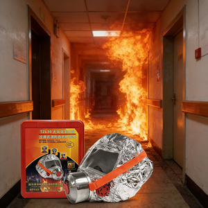 Maschera Antincendio per Auto-Salvataggio da 30 Minuti, Produzione all'Ingrosso, Cappuccio Antifumo <span class=keywords><strong>di</strong></span> <span class=keywords><strong>Sicurezza</strong></span>, Maschera <span class=keywords><strong>di</strong></span> Fuga d'Emergenza - Product Image 1