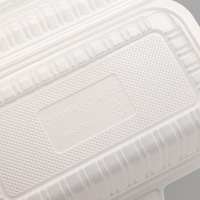 Contenants alimentaires biodégradables certifiés EN13432 sans BPA, en CPLA, 600 ml, micro-ondables, congelables, type clamshell, pour restaurants