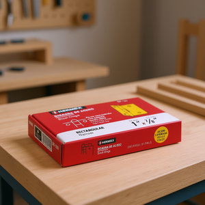 Charnière rectangulaire en acier Hermex BR-101 1 po x 1/8 po, surface plaquée laiton, montage en surface, ouverture à 180° pour meubles, armoires, boîtes à bijoux, K - Product Image 2