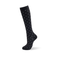 Chaussettes de compression montantes pour infirmières, respirantes, douces, à rayures et motif cœur jacquard – Offre Spéciale