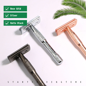 Maquinilla de afeitar de seguridad Ecológica Mango de latón de doble filo Afeitado clásico Maquinilla de afeitar reutilizable - Product Image 2