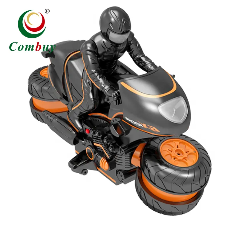 Skidding stunt toy car 360 rotating flip wheels rc motorcycle
