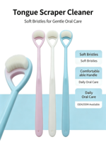 Grattoir à langue double face, brosse douce pour le nettoyage de la langue, pour les soins bucco-dentaires quotidiens