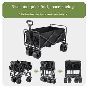 Chariot de pique-nique, chariot de camping pliable portable d'extérieur, chariot multifonctionnel de grande capacité pour le shopping et les événements - Product Image 5