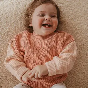 Paleo suéter de malha infantil, pulôver robusto para bebês recém nascidos, meninos e meninas, conjunto de roupas de pano